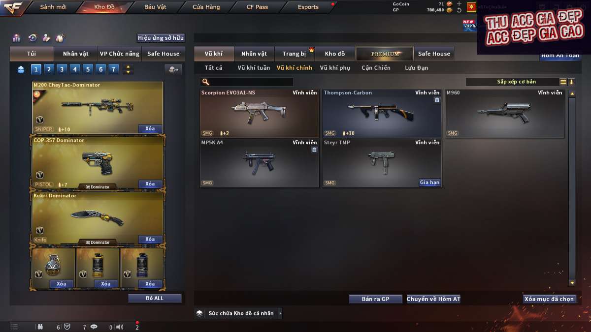 shop acc cf uy tin gia re